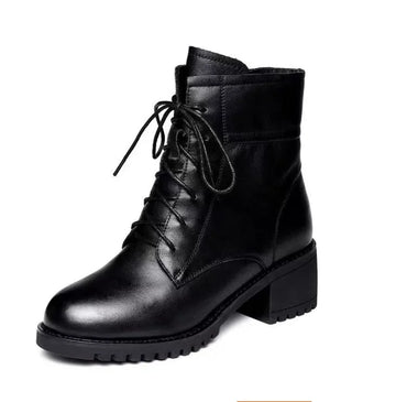 Xajzpa  High Quality Ladies Shoes Side Zipper Women's Boots Fashion Cross-tied Modern Boots Women Hot Sale Plus Size Ankle Boots